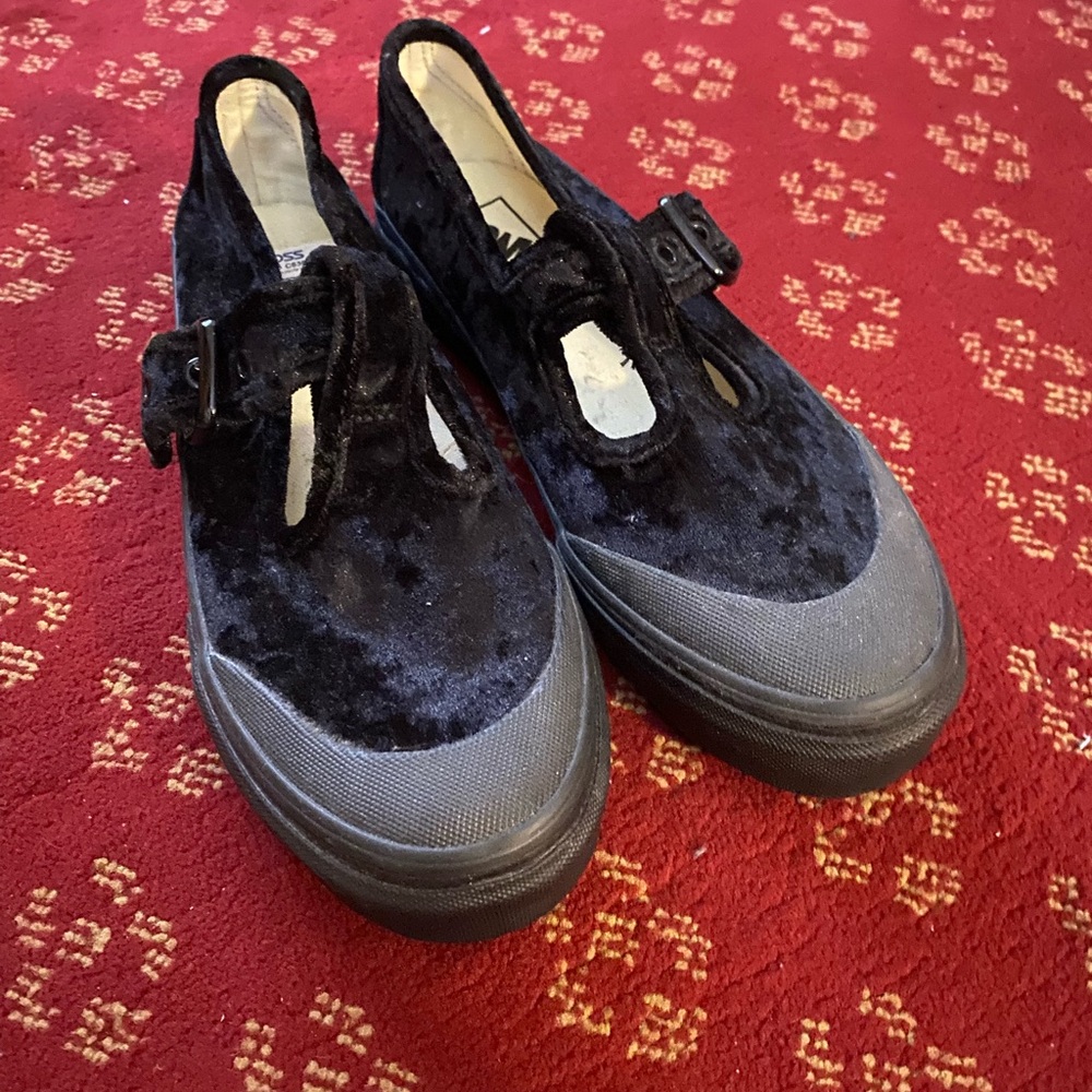 Black Velvet Mary Jane Sneakers